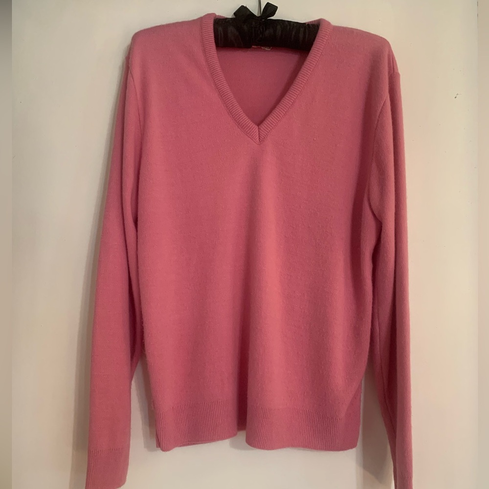 Vintage Haymaker Pink V-Neck Sweater Layering Basics
